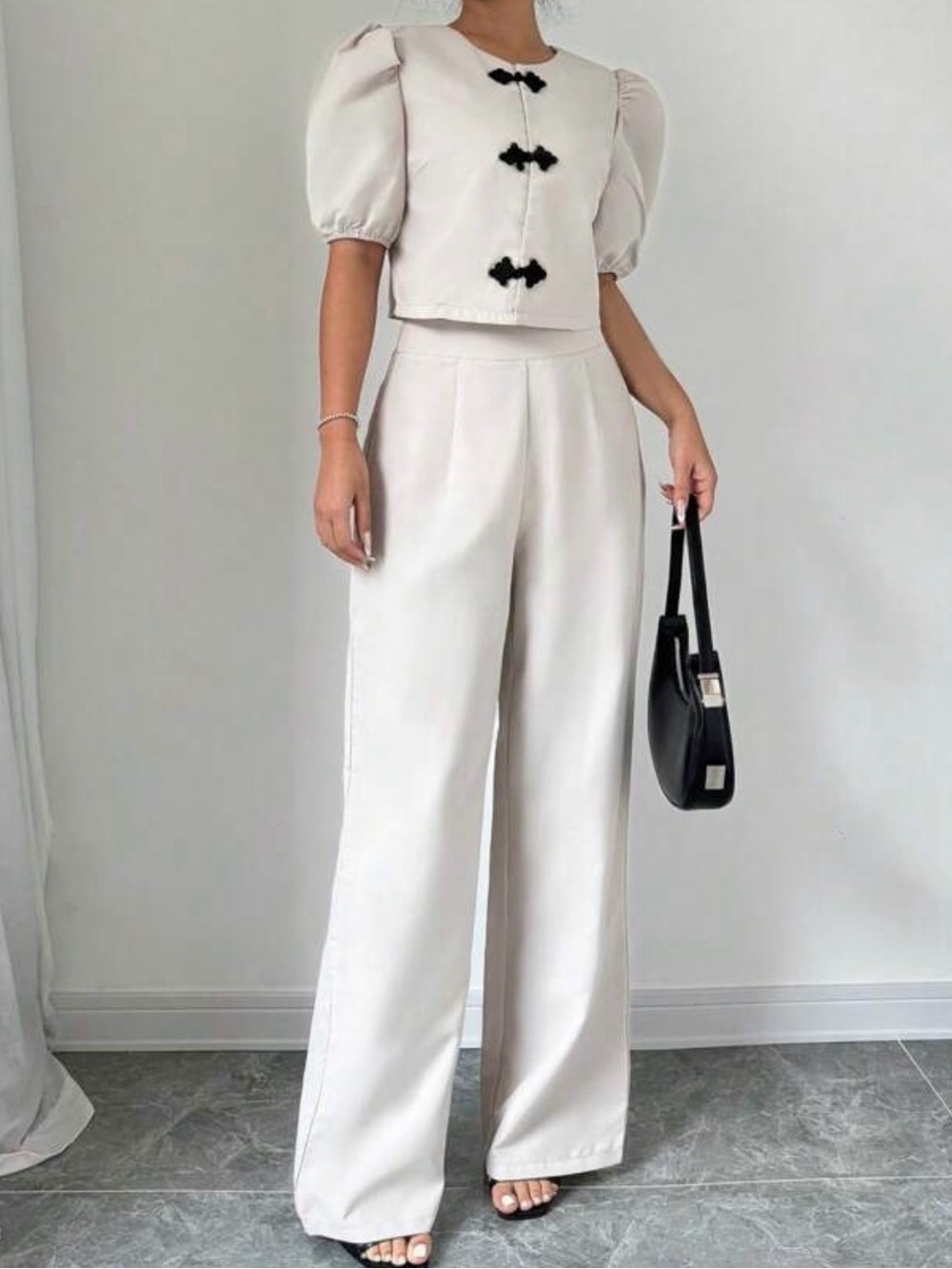 Tailored Emerald Green Peplum Blazer & Pants Suit - Picture 4 of 15